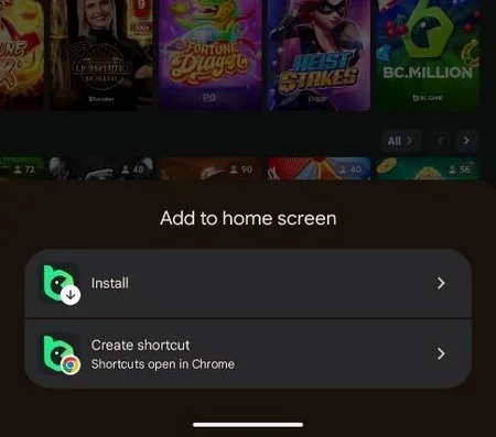 BC Game install app