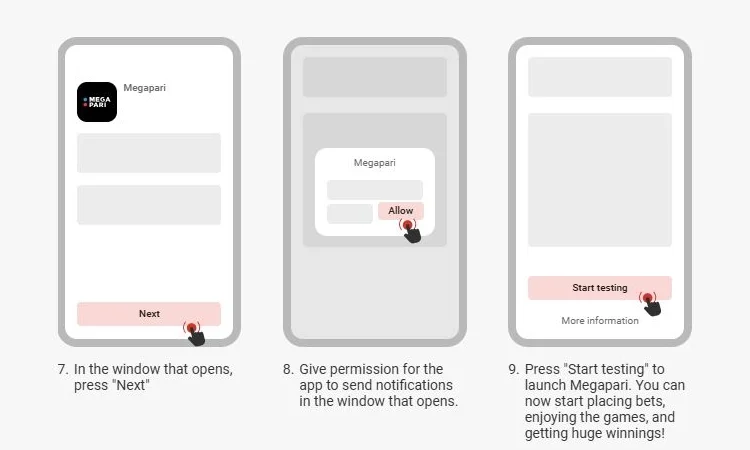 how to install de ios megapari app 3