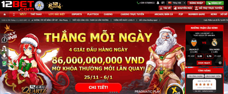 Trang chủ nhà cái 12BET