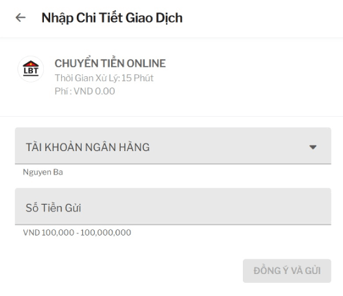 điền thông tin nạp tiền Taptap