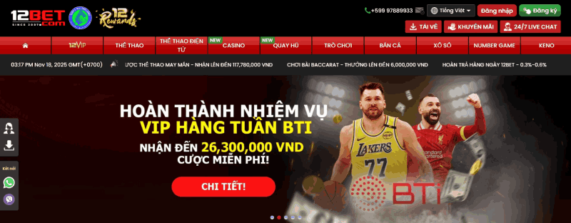 trang chủ 12BET Việt Nam